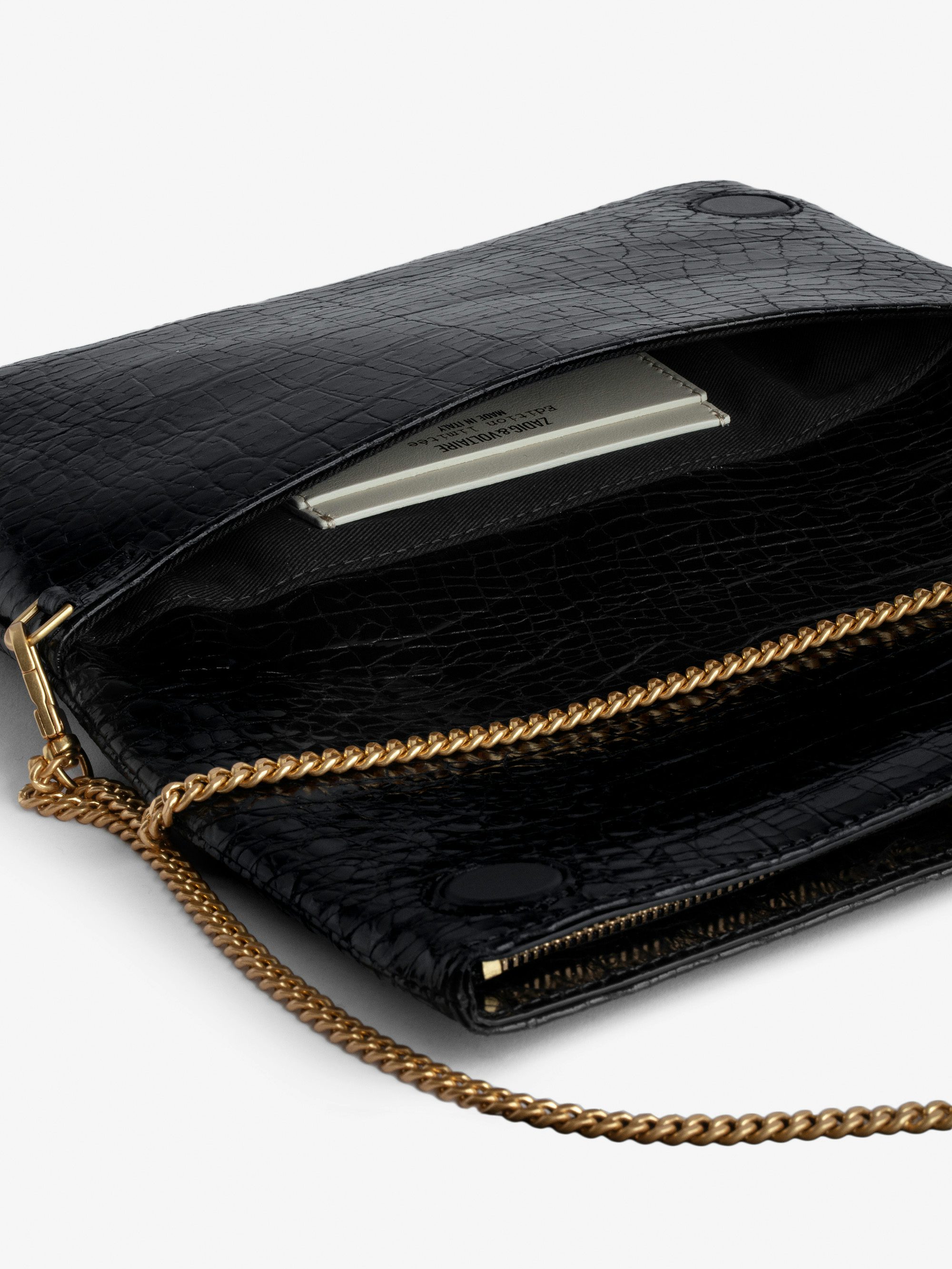 Rock Goossens Embossed Clutch - Zadig&Voltaire called upon the expertise of the art house GOOSSENS to highlight its emblematic wings on its iconic bag: the ROCK clutch.